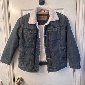 Wrangler Kids Blue Denim Jacket with Sherpa lining